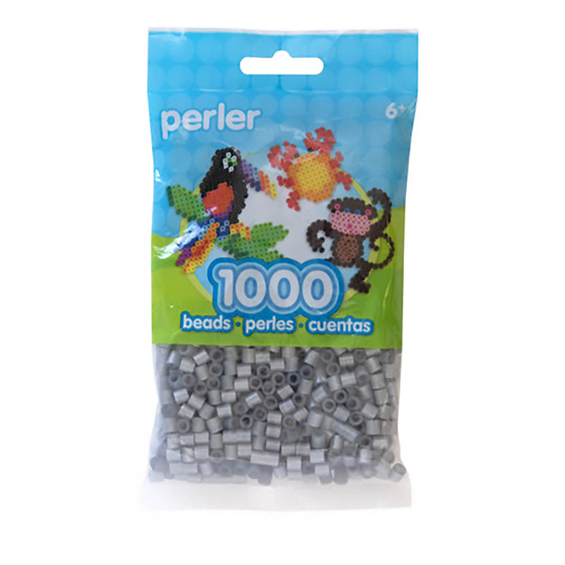 1,000 Perler Beads - Pearl Silver